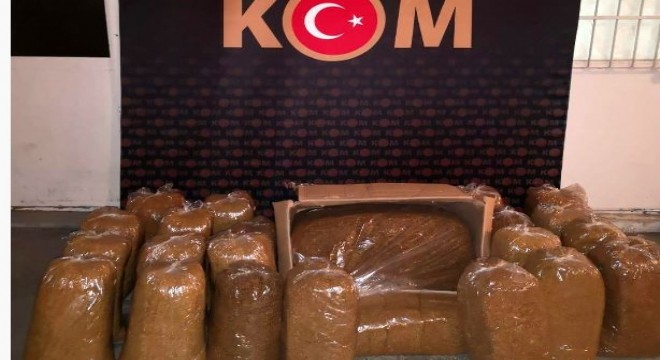 185 kilogram kaçak tütün ele geçirildi