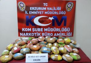 43 kilo uyuşturucu yakalandı