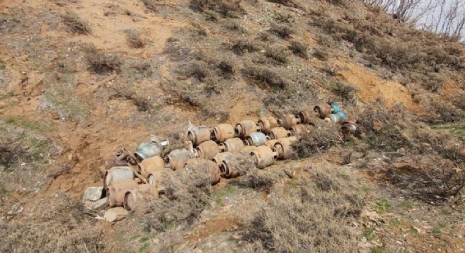 5 sığınakta 62 adet tüp ele geçirildi