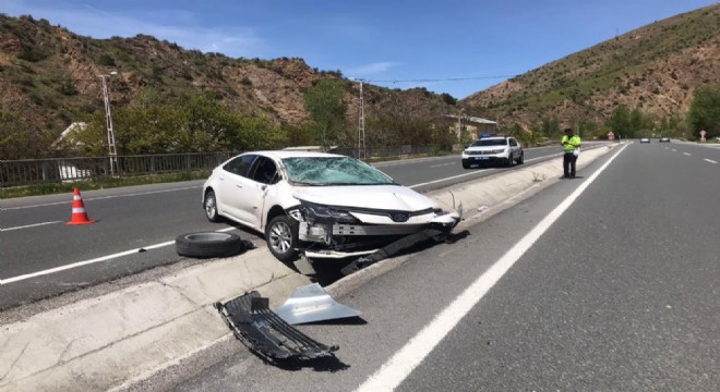 Bayburt yolunda trafik kazası: 1 yaralı