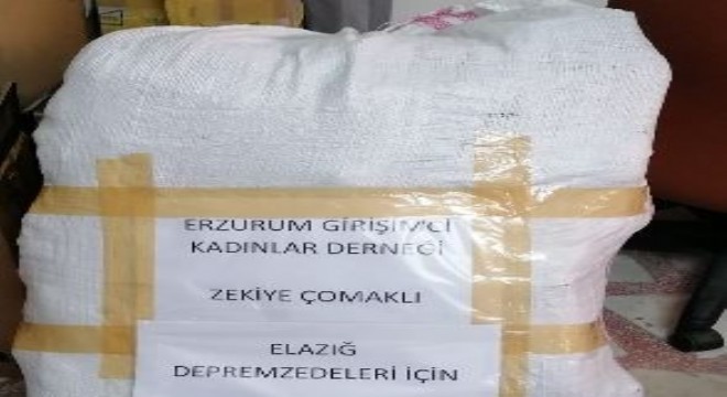 ER-KADIN depremzedelere yardım malzemesi gönderdi