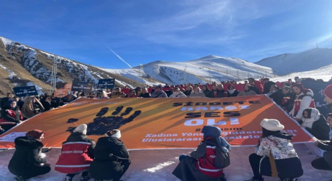 Erzurum 'Şiddete karşı tek yürek'