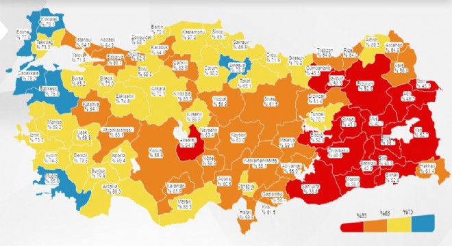 Erzurum aşılanma oranında 6’ıncı sırada