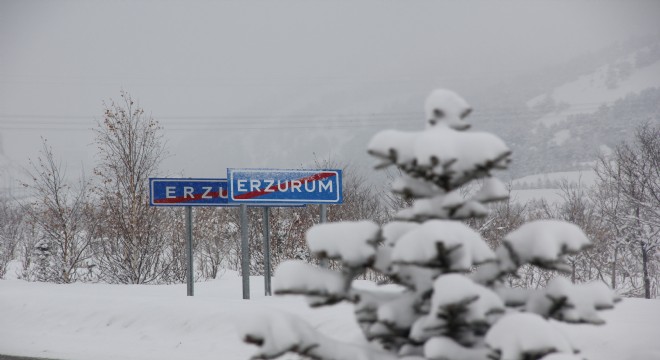 Erzurum beyaz örtüsüne kavuştu