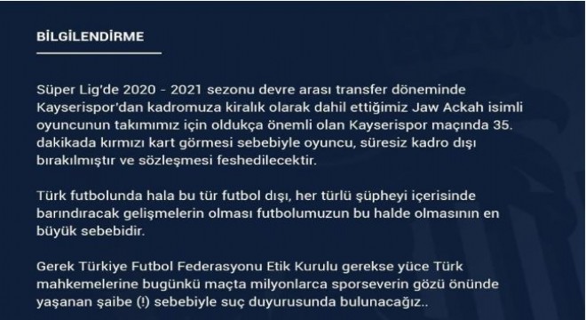 Erzurumspor suç duyurusunda bulunacak