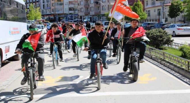 Filistin için pedal çevirdiler