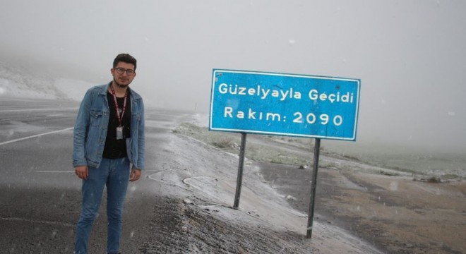 Güzelyayla geçidi beyaz örtüye büründü