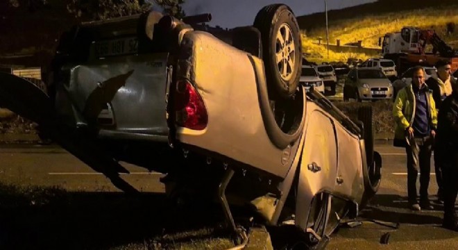 Kamyonet takla attı: 1 yaralı