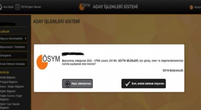 ÖSYM, KPSS adaylarının değerlendirmesini aldı