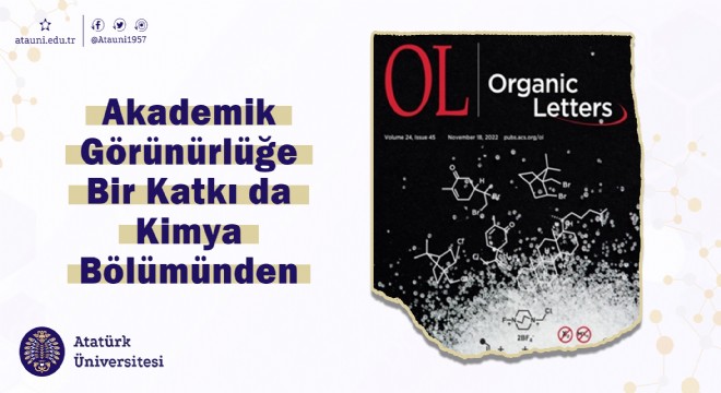 Organic Letters dergisinde kapak oldular