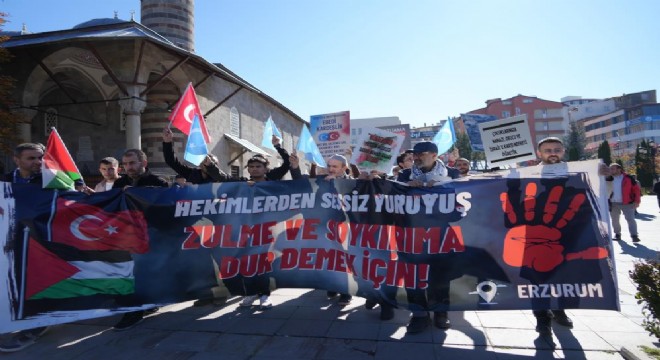 Sağlık çalışanlarından Gazze zulmüne tepki