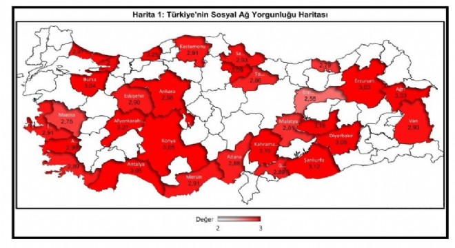 Sosyal Ağ yorgunu iller açıklandı