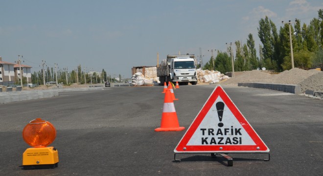 Tekman da otomobil hayvan sürüsüne çarptı: 1 yaralı