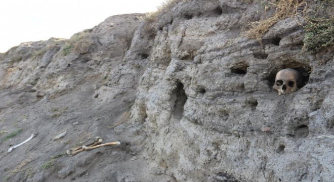 Yağmur suları Değirmenler Höyüğünü tahrip etti