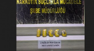 2 kilo 914 gram metamfetamin ele geçirildi