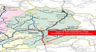 Bingöl - Erzurum yolu tır trafiğine kapatıldı
