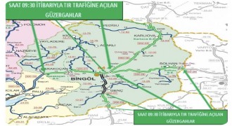 Bingöl’de tır trafiğine kapanan yollar açıldı