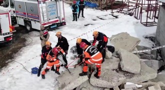JAK timinden ağır kış şartlarına müdahale tatbikatı