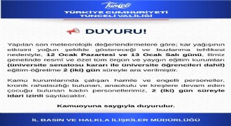 Tunceli'de eğitime 2 gün ara