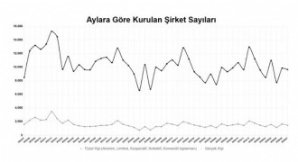 Kurulan şirket sayısı yüzde 7,4 arttı